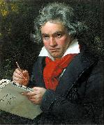 Portrait Ludwig van Beethoven when composing the Missa Solemnis Joseph Karl Stieler